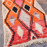 Moroccan Runner Rug - Orange Diamonds 73x390cm - Nouvelle Nomad