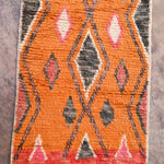 Moroccan Runner Rug - Orange Diamonds 73x390cm - Nouvelle Nomad