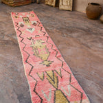 Moroccan Runner Rug - Light Pink 64x350cm