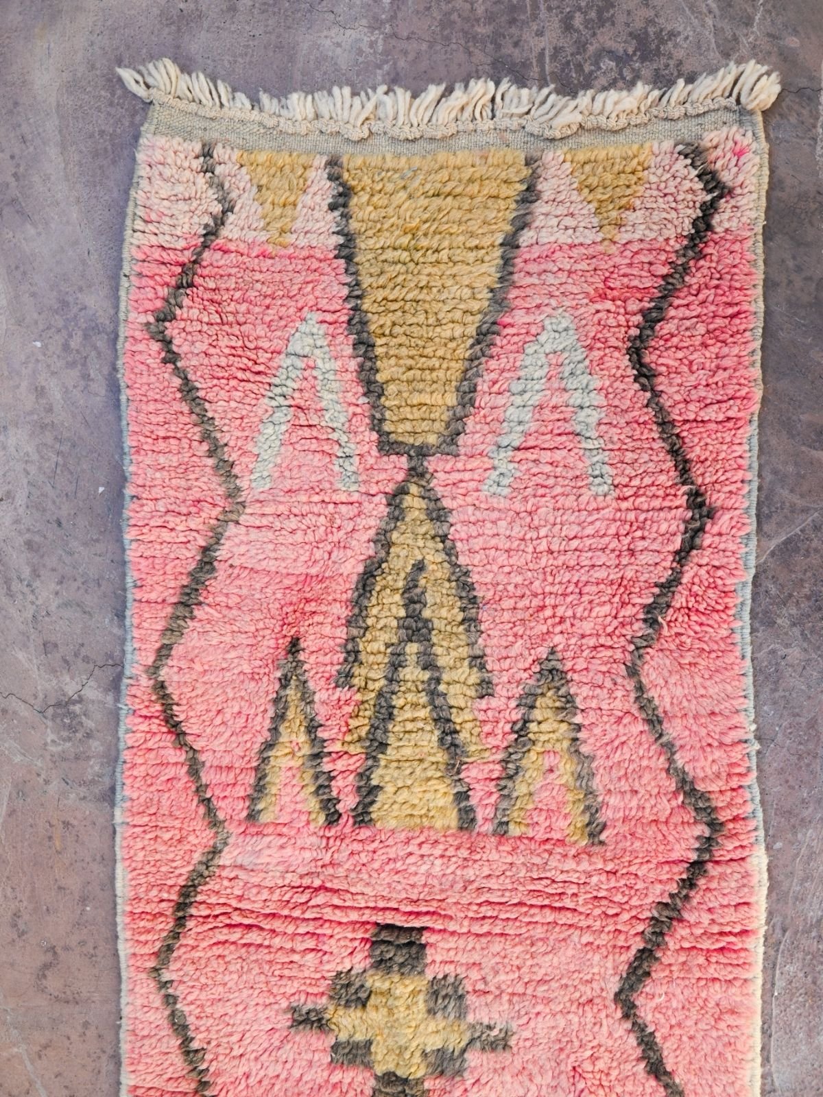 Moroccan Runner Rug - Light Pink 64x350cm