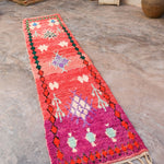 Moroccan Runner Rug - Magenta & Red 70x310cm