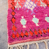 Moroccan Runner Rug - Magenta & Red 70x310cm