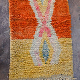 Moroccan Runner Rug - Bright Colourful 64x436cm