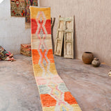 Moroccan Runner Rug - Bright Colourful 64x436cm