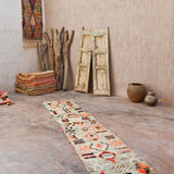 Moroccan Runner Rug - Olive Abstract 66x366cm