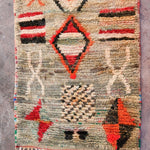 Moroccan Runner Rug - Olive Abstract 66x366cm