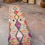 Moroccan Runner Rug - Multi Colourful 71x370cm