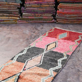 X Long Moroccan Runner Rug - Pink Red 78x510cm