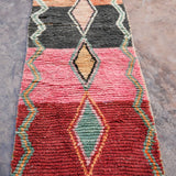 X Long Moroccan Runner Rug - Pink Red 78x510cm