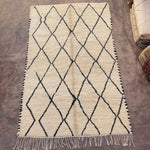 Beni Ourain Rug (New-Make) - Cream & Black 180x305cm - Nouvelle Nomad