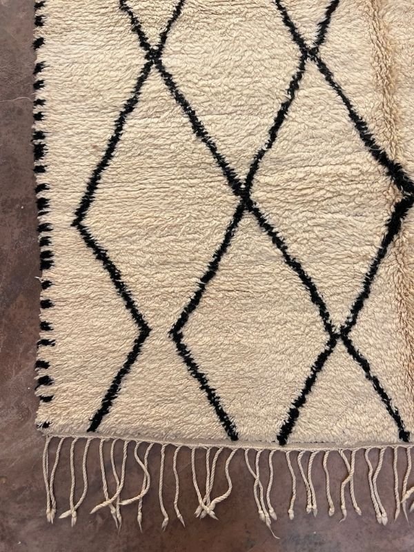 Custom Made Beni Ourain Rug - Cream & Black - Nouvelle Nomad