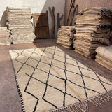 Custom Made Beni Ourain Rug - Cream & Black - Nouvelle Nomad