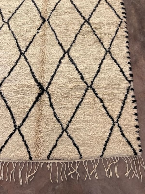 Custom Made Beni Ourain Rug - Cream & Black - Nouvelle Nomad