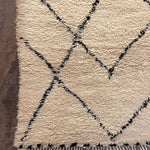 Beni Ourain Rug (New-Make) - Cream & Black 210x285cm - Nouvelle Nomad