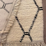 Custom Made Marmoucha Rug - Cream & Black - Nouvelle Nomad