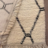 Custom Made Marmoucha Rug - Cream & Black - Nouvelle Nomad