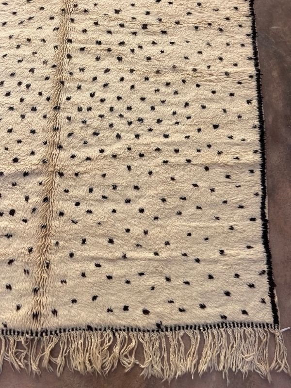 Custom Made M'Rirt Rug - Cream & Black Spots - Nouvelle Nomad