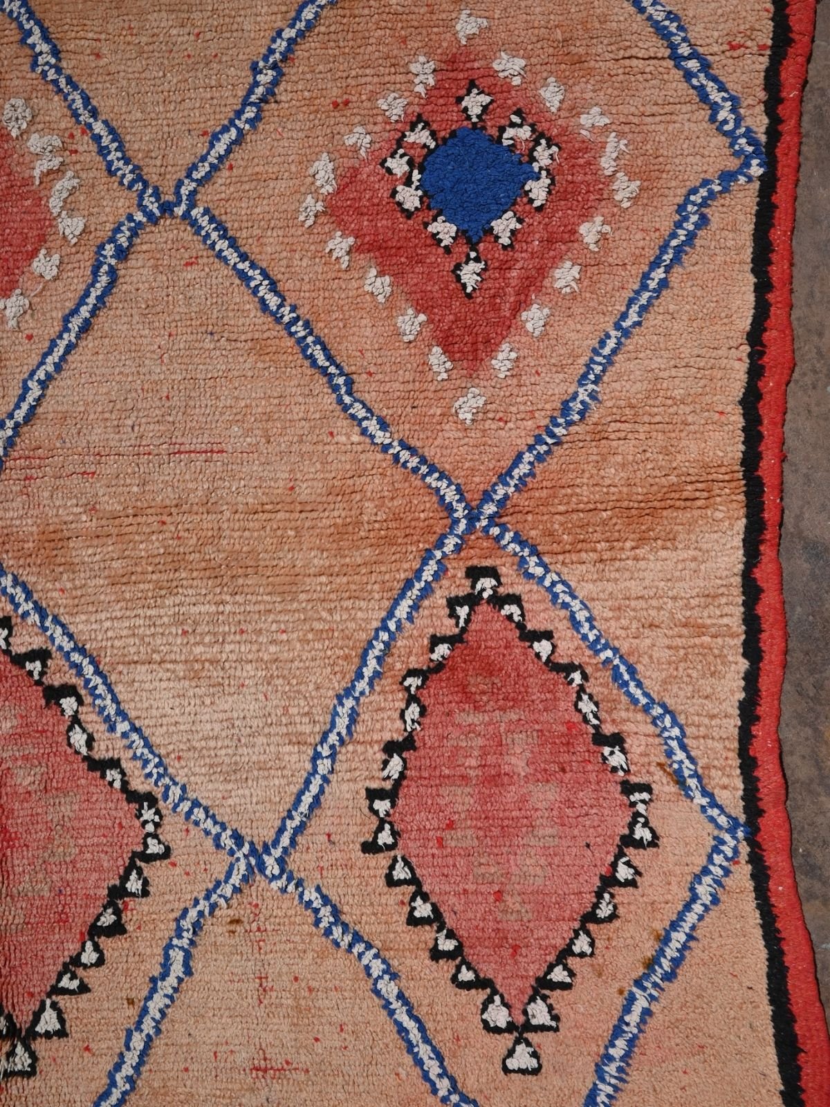 Vintage Boujad Rug - Pink & Blue 158x285cm - Nouvelle Nomad