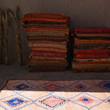 Vintage Boujad Rug - Pink & Blue 158x285cm - Nouvelle Nomad