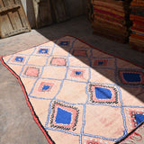 Vintage Boujad Rug - Pink & Blue 158x285cm - Nouvelle Nomad