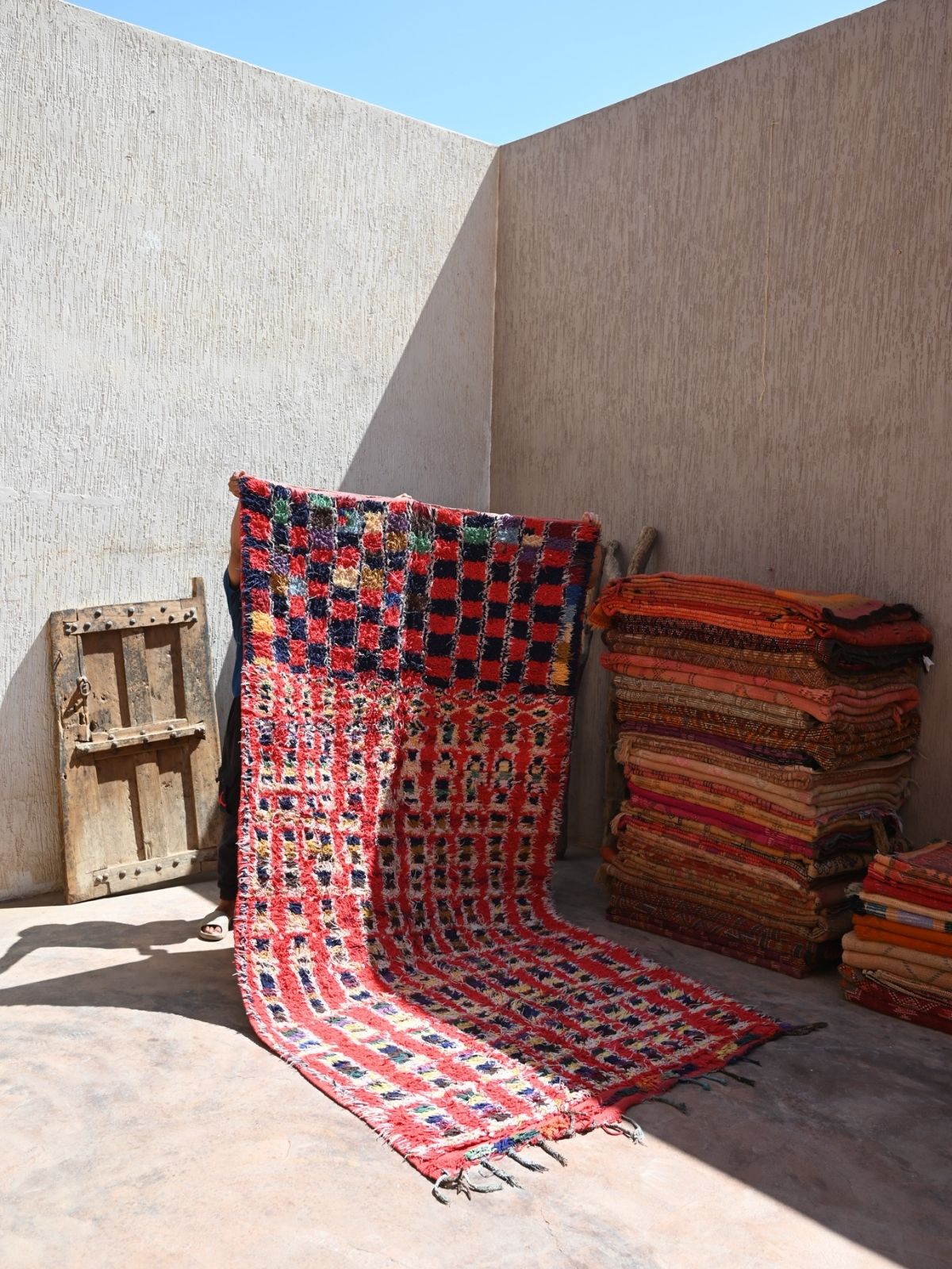 Vintage Boujad Rug - Shaggy Squares 155x312cm - Nouvelle Nomad
