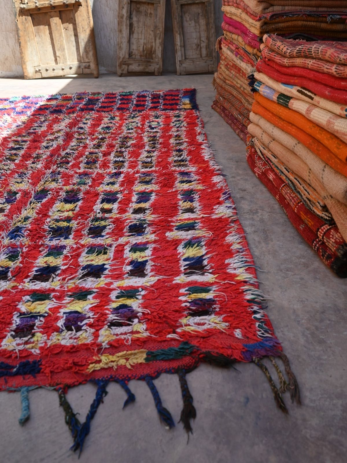 Vintage Boujad Rug - Shaggy Squares 155x312cm - Nouvelle Nomad