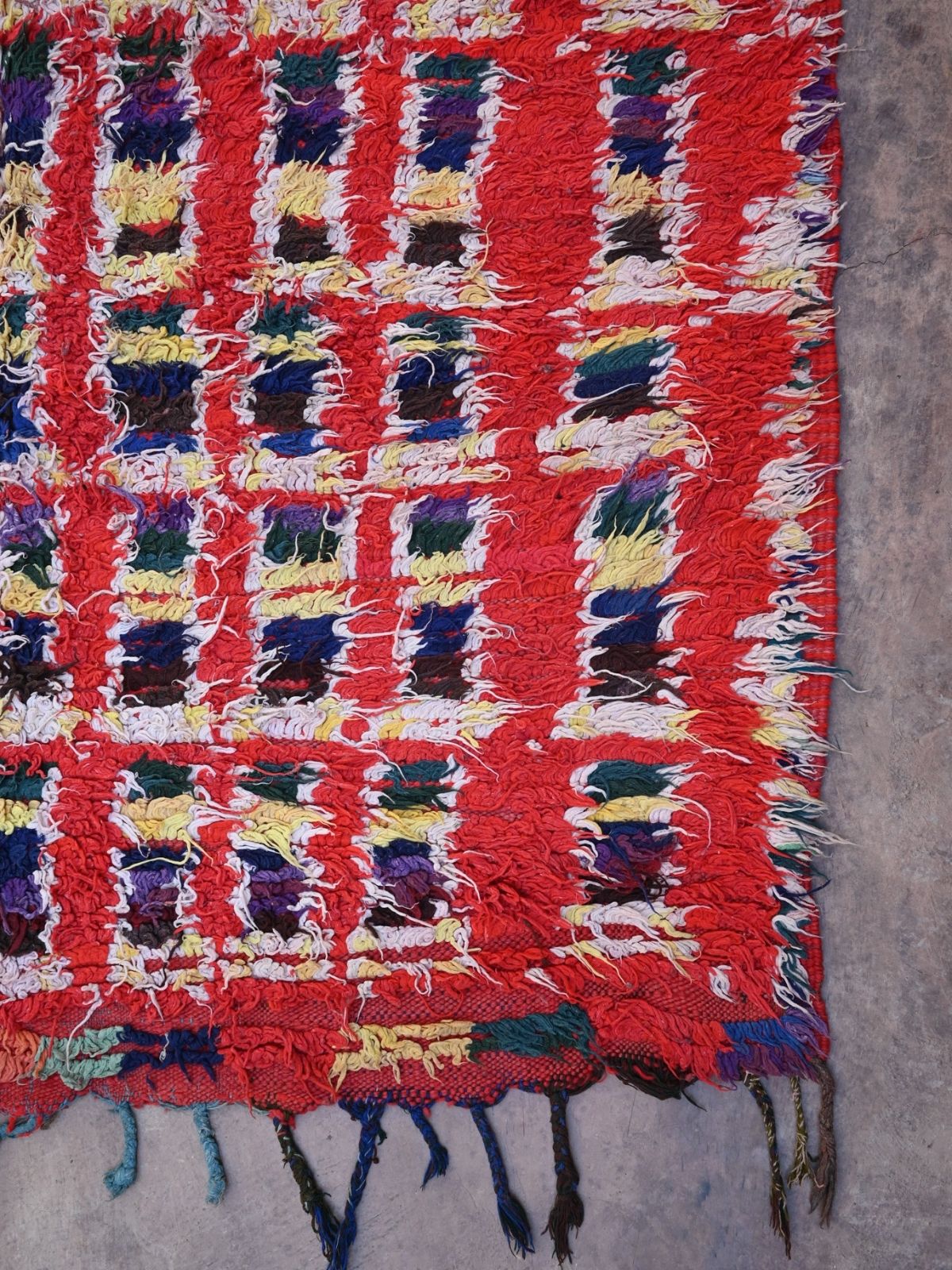 Vintage Boujad Rug - Shaggy Squares 155x312cm - Nouvelle Nomad