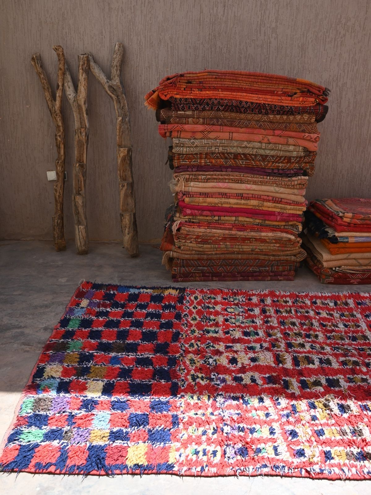 Vintage Boujad Rug - Shaggy Squares 155x312cm - Nouvelle Nomad