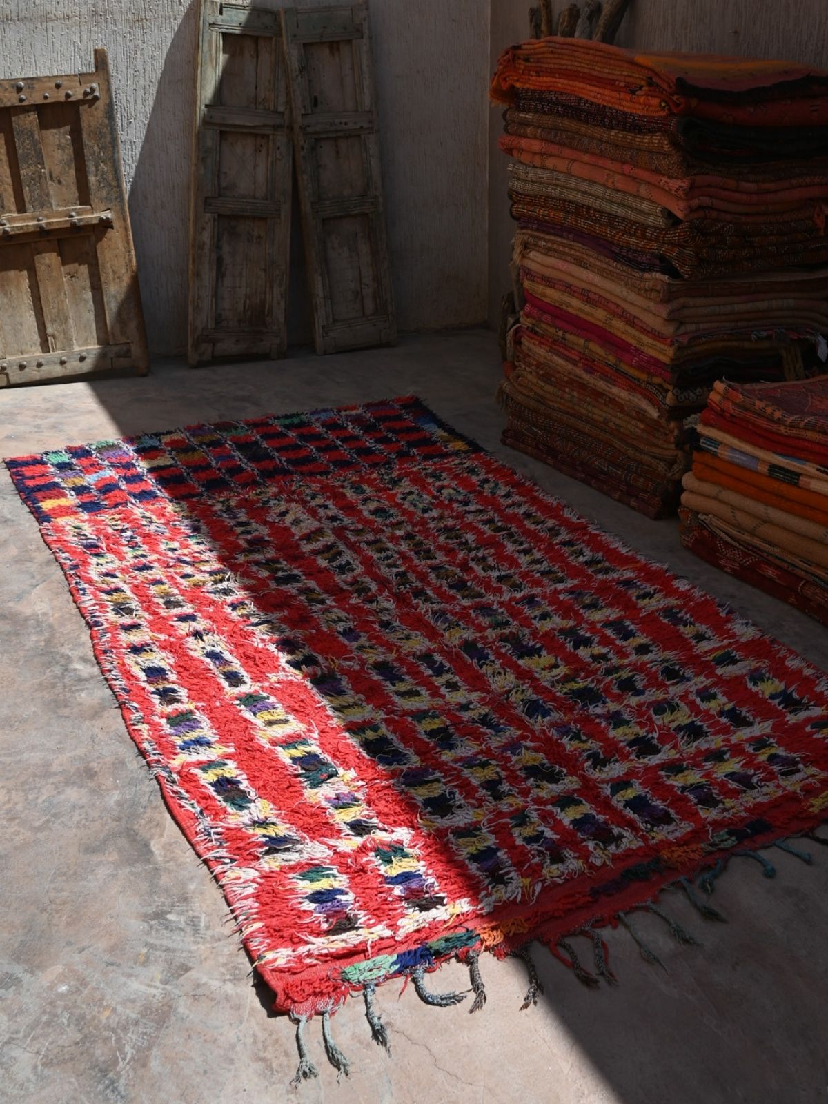 Vintage Boujad Rug - Shaggy Squares 155x312cm - Nouvelle Nomad