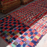 Vintage Boujad Rug - Shaggy Squares 155x312cm - Nouvelle Nomad