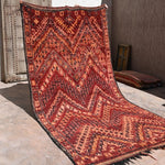Talsint Vintage Moroccan Rug Berber Carpet - Rich Red 174x330cm