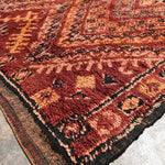 Talsint Vintage Moroccan Rug Berber Carpet - Rich Red 174x330cm