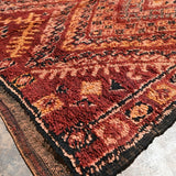 Talsint Vintage Moroccan Rug Berber Carpet - Rich Red 174x330cm