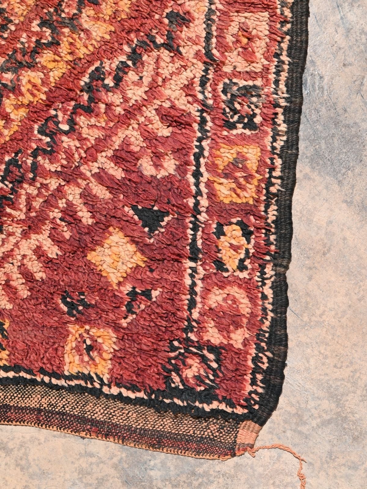 Talsint Vintage Moroccan Rug Berber Carpet - Rich Red 174x330cm