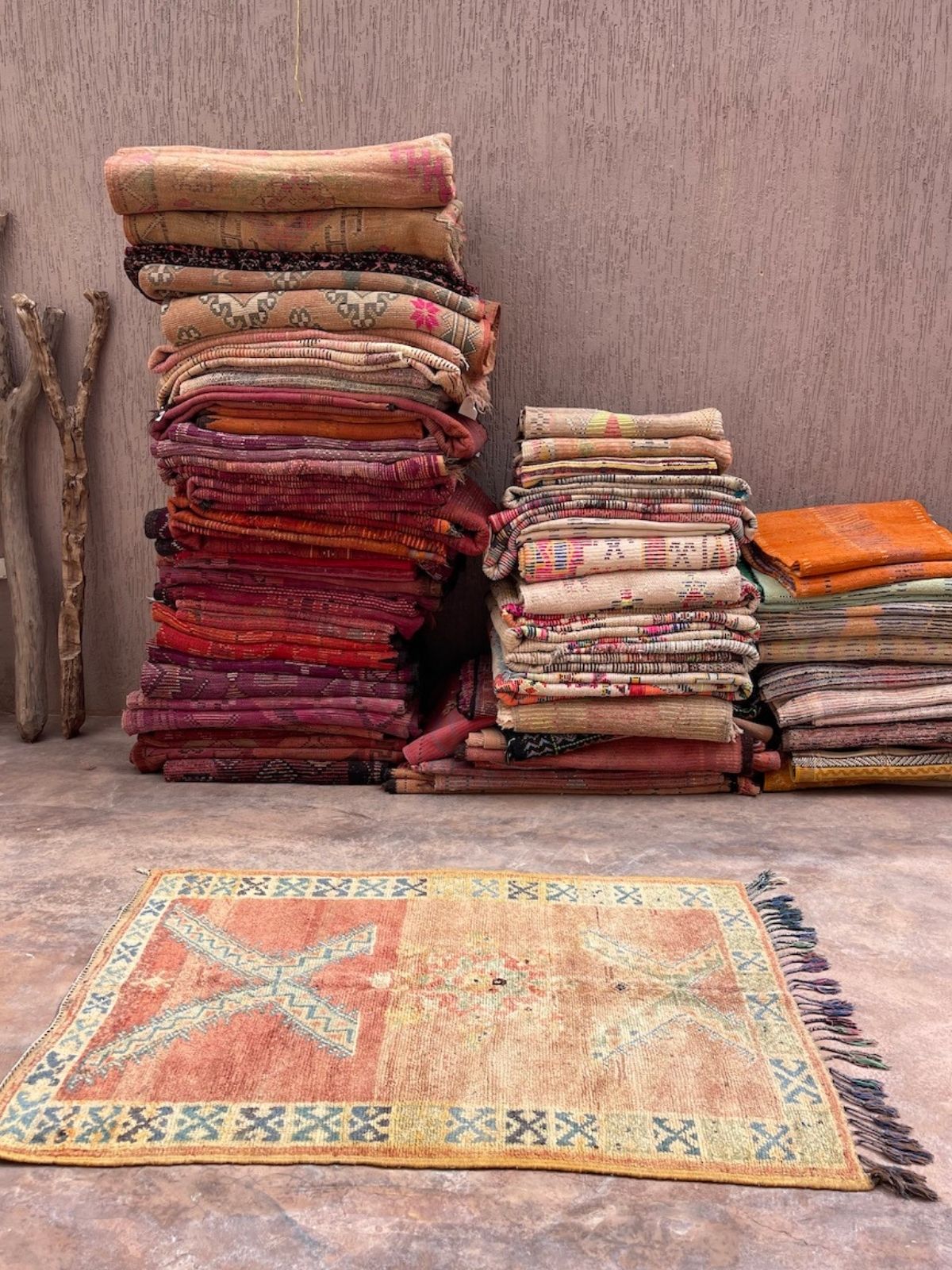 Vintage Moroccan Rug - Taznakht Almond 115x175cm