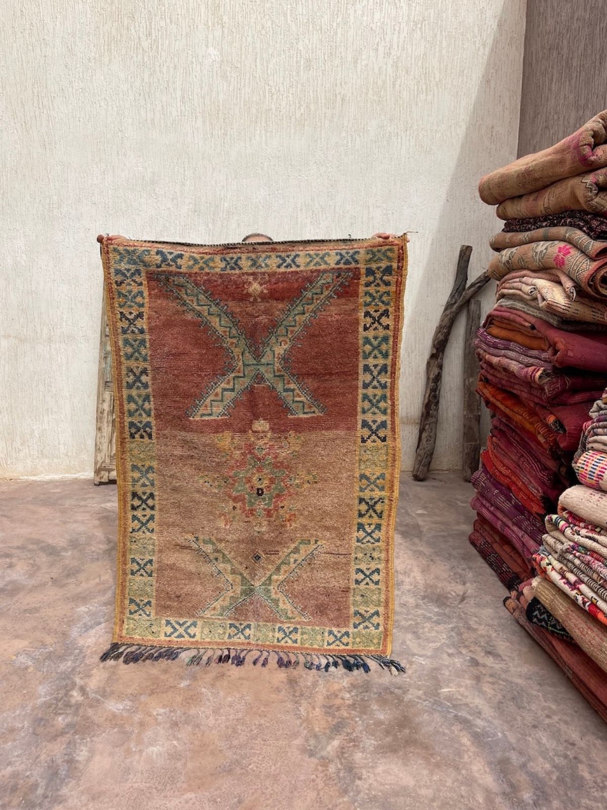 Vintage Moroccan Rug - Taznakht Almond 115x175cm