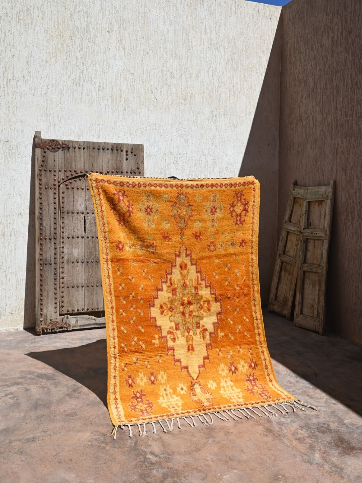 Taznakht Vintage Moroccan Rug - Tangerine 130x200cm