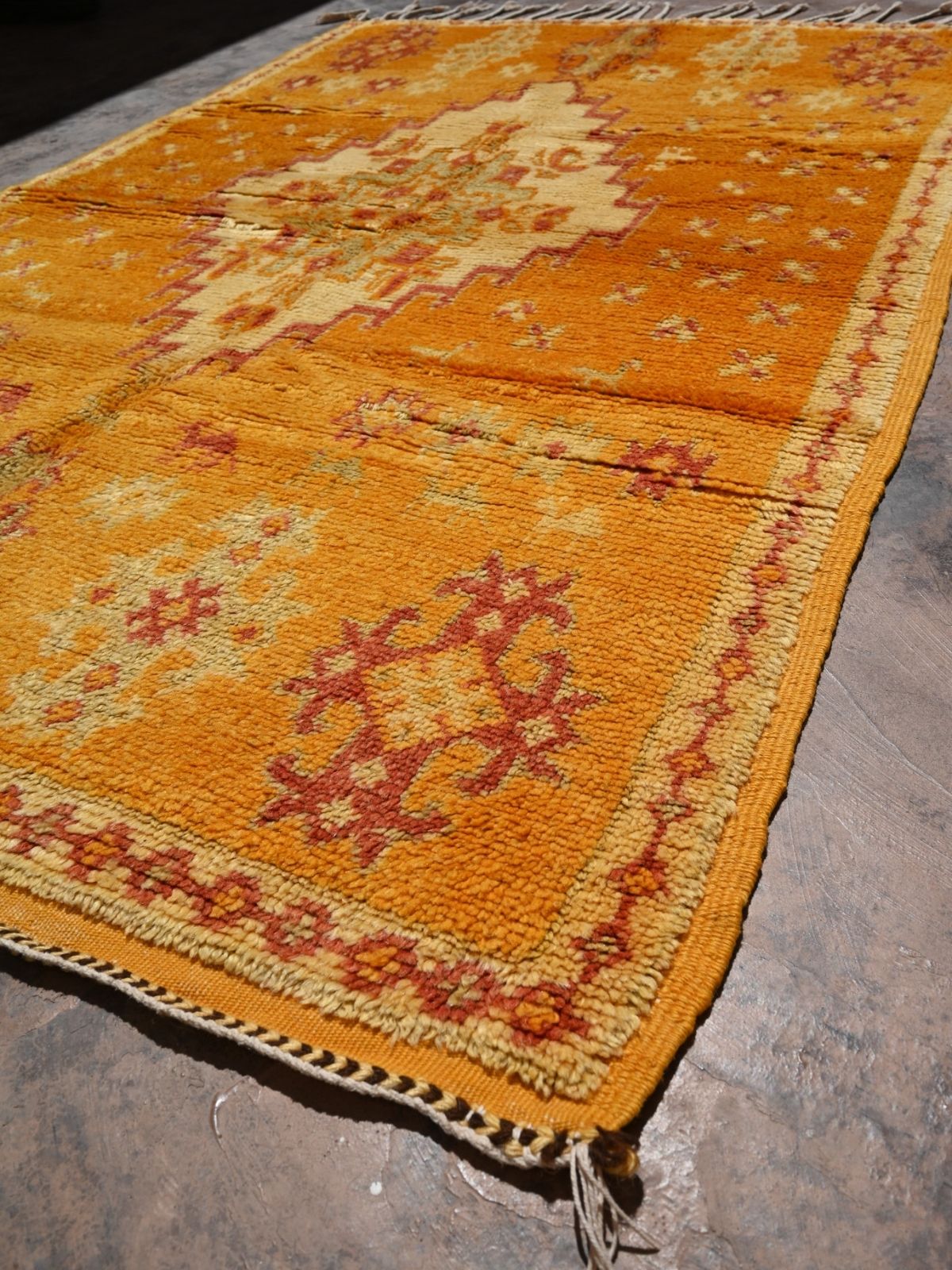 Taznakht Vintage Moroccan Rug - Tangerine 130x200cm