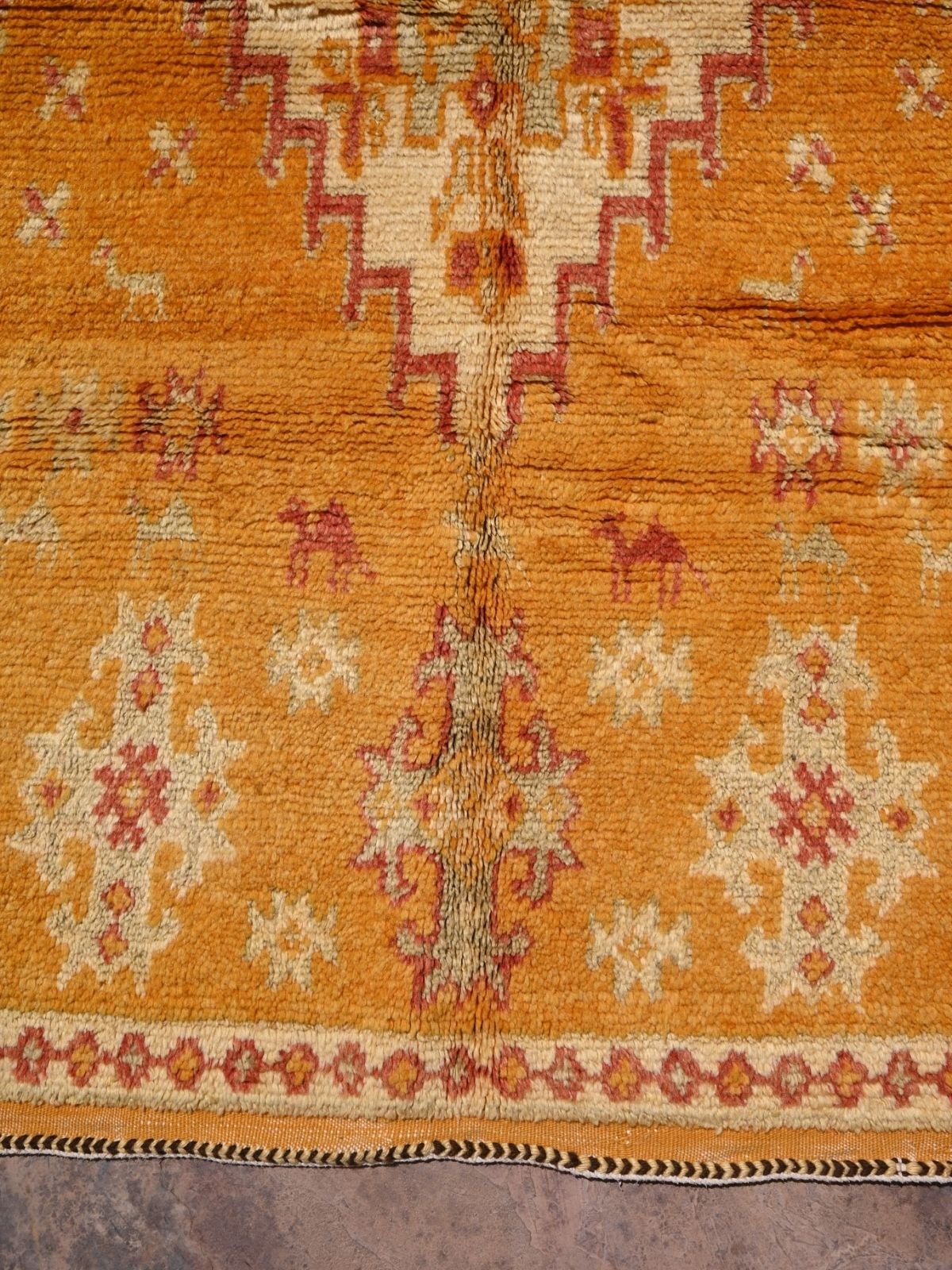Taznakht Vintage Moroccan Rug - Tangerine 130x200cm