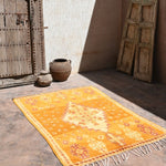 Taznakht Vintage Moroccan Rug - Tangerine 130x200cm