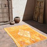 Taznakht Vintage Moroccan Rug - Tangerine 130x200cm