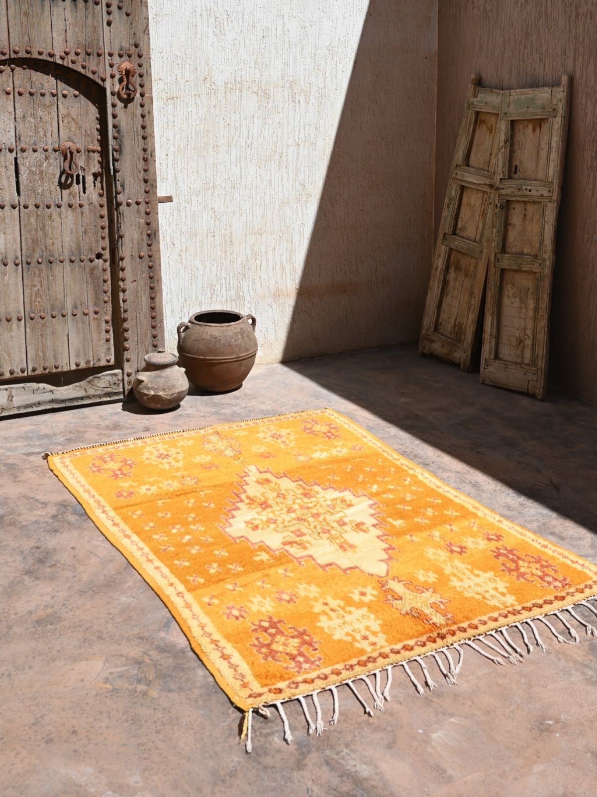 Taznakht Vintage Moroccan Rug - Tangerine 130x200cm