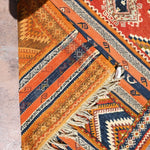Taznakht Flat Weave Moroccan Rug - Orange 115x200cm