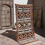 Taznakht Flat Weave Moroccan Rug - Terracotta 98x210cm