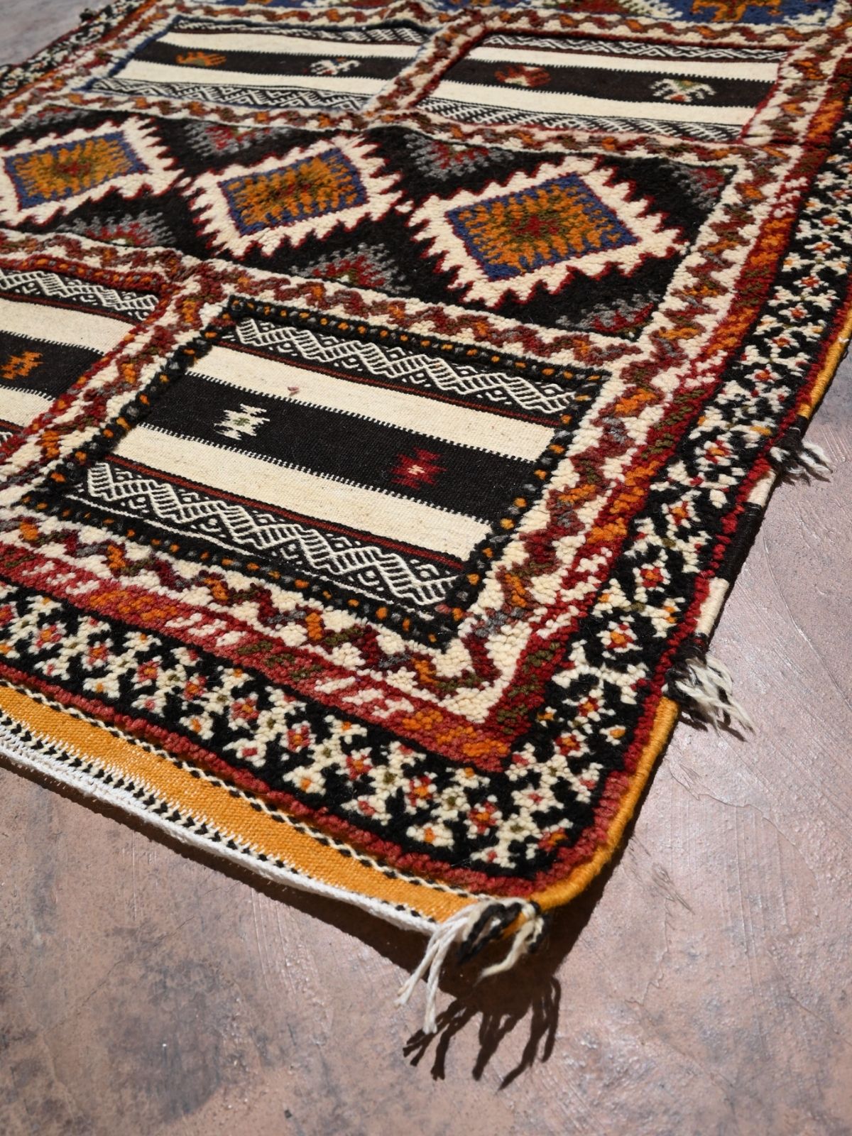 Taznakht Flat Weave Moroccan Rug - Terracotta 98x210cm