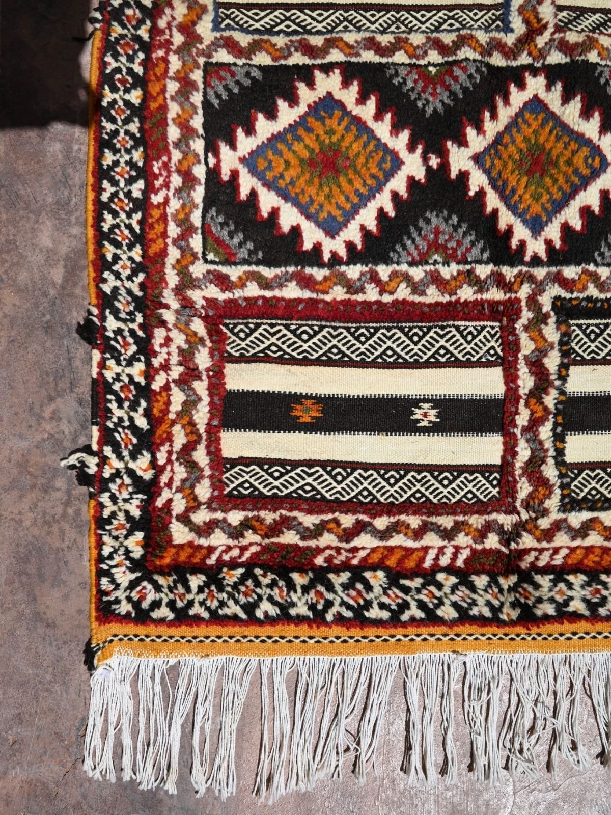 Taznakht Flat Weave Moroccan Rug - Terracotta 98x210cm
