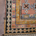 Taznakht Vintage Moroccan Rug - Soft Pink & Saffron 205x333cm
