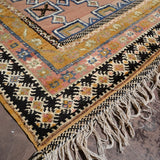 Taznakht Vintage Moroccan Rug - Soft Pink & Saffron 205x333cm