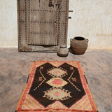 Taznakht Vintage Moroccan Rug - Henna & Blush 100x145cm