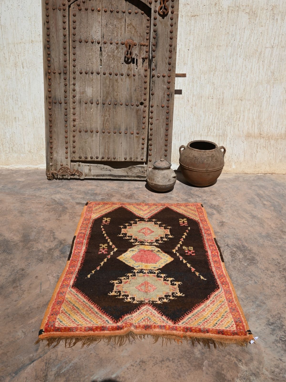 Taznakht Vintage Moroccan Rug - Henna & Blush 100x145cm